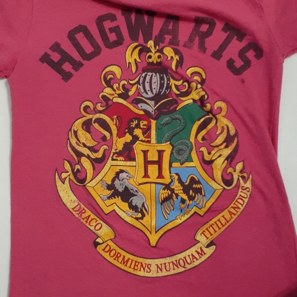 Pink Hogwarts Harry Potter shirt Warner bros - Picture 3 of 4